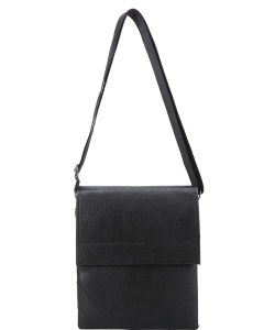 Men's Leather Messenger Bag K-2999 BLACK